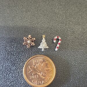 Origami Owl Holiday Earring Trio - Red, White, Gold Swarovski Crystals